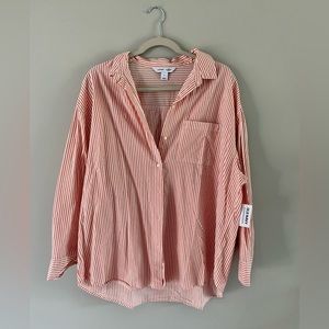 Old Navy Striped Boyfriend Button Down